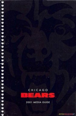 2001 Chicago Bears Media Guide Spiral-Bound Booklet