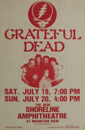 Grateful Dead Shoreline Amphitheatre Concert Poster