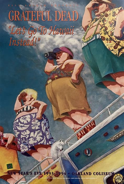 Grateful Dead Let’s Go To Hawaii Concert Poster Design