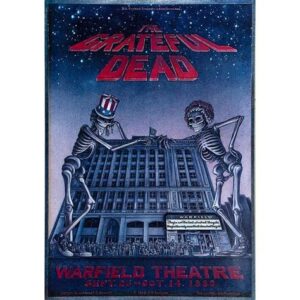 Grateful Dead Warfield Theatre 1980 Skeleton Poster