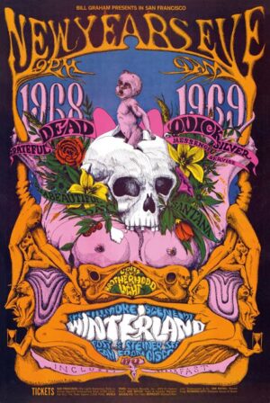 Psychedelic New Year's Eve 1969/1970 Concert Poster Art