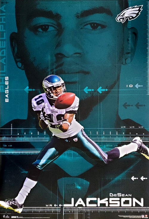 DeSean Jackson Eagles Football Action Poster