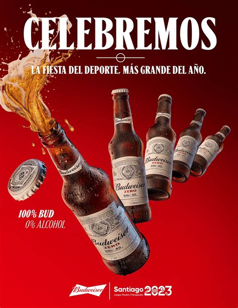 Celebramos Budweiser Zero Santiago 2023 Poster Design