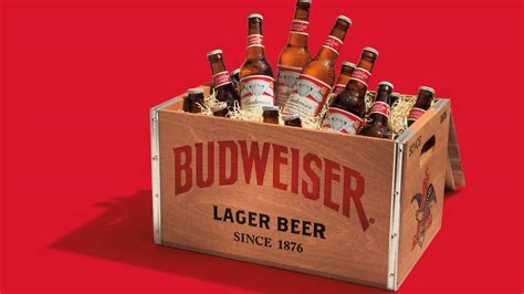 Budweiser Lager Beer Crate and Bottle Display Print