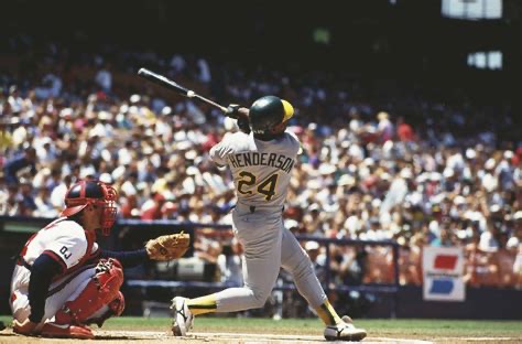 Henderson #24 Baseball Batting Action Scene