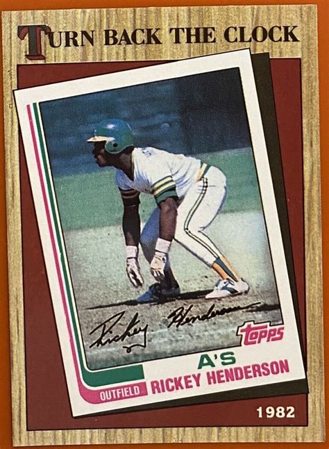Rickey Henderson 1982 A’s Turn Back the Clock Baseball Wall Art