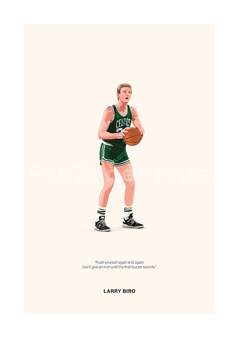 Larry Bird Basketball Motivation Poster
