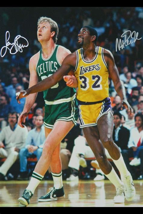 Larry Bird and Magic Johnson Celtics Lakers Basketball Wall Art