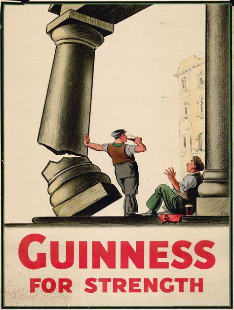 Guinness For Strength Vintage-Style Advertising Poster