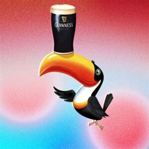 Guinness Toucan Colorful Graphic Artwork