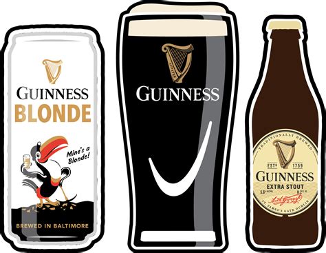 Guinness Blonde, Pint Glass & Bottle Trio Wall Sign