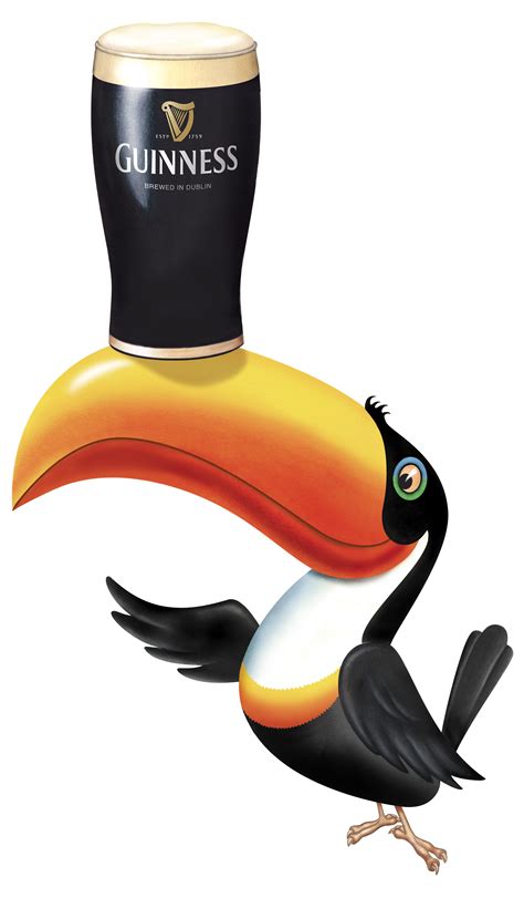 Guinness-Themed Toucan with Pint Graphic