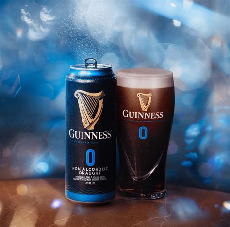 Guinness 0 Non-Alcoholic Draught Can and Pint Glass