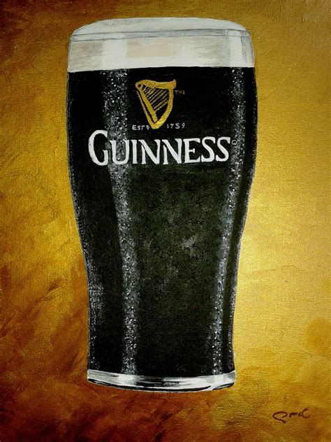 Guinness Pint Glass Textured Wall Art