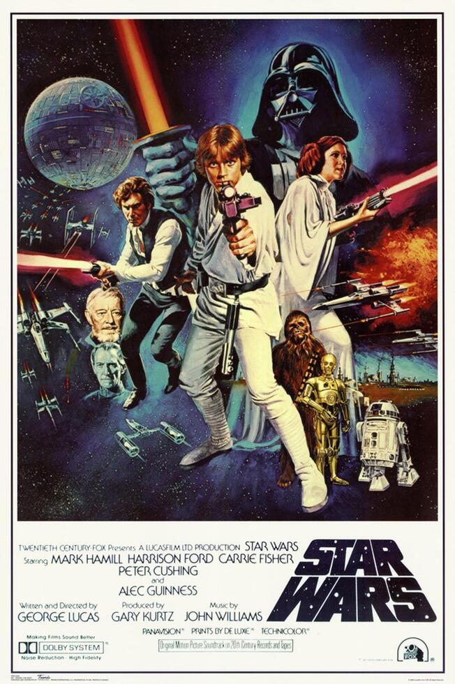 Star Wars Classic Illustrated Movie Poster Wall Art