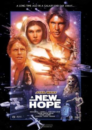 Star Wars A New Hope Illustrated Movie Poster Print