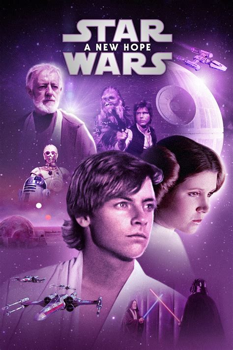 A New Hope Purple Space Character Collage Poster