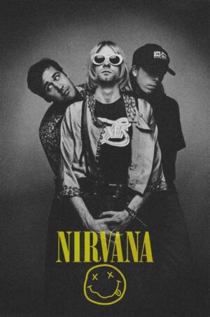 Nirvana Black and White Band Portrait Poster