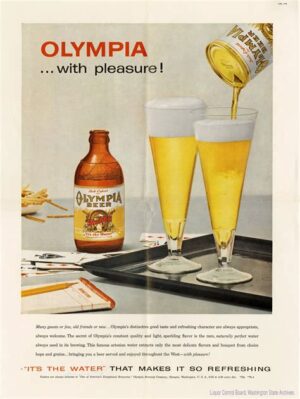 Olympia Beer Vintage-Style Advertising Poster