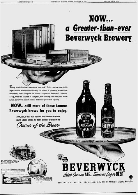 Beverwyck Irish Cream Ale Brewery Advertisement