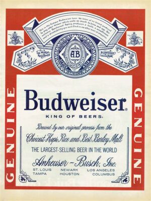Budweiser King of Beers Vintage-Style Advertising Print