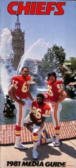 1981 Chiefs Media Guide Cover with Football Players