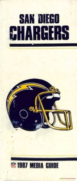 San Diego Chargers 1987 Media Guide Cover