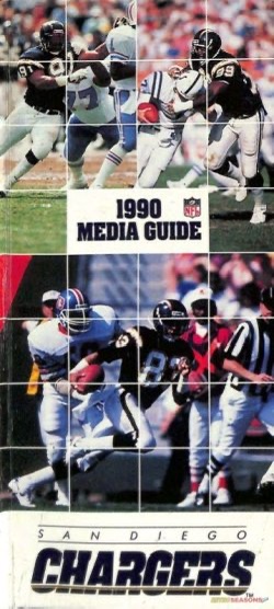 1990 San Diego Chargers Football Media Guide Cover Art