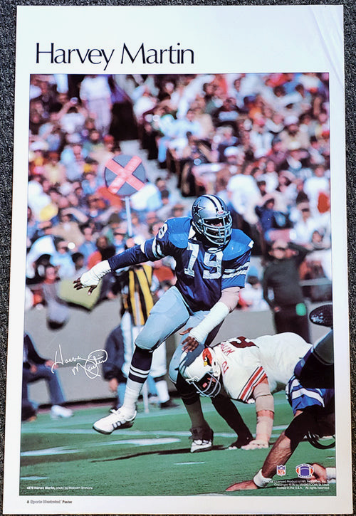 Harvey Martin Football Action Photo Poster