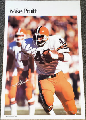 Mike Pruitt Cleveland Browns Football Action Poster