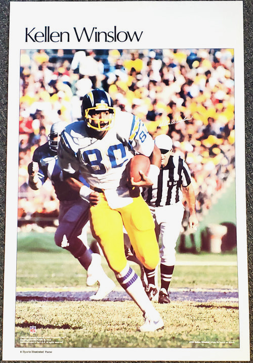 Kellen Winslow Football Action Poster #80