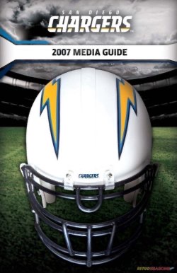San Diego Chargers 2007 Media Guide Football Helmet Cover