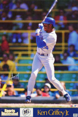Ken Griffey Jr. Baseball Batting Action Print