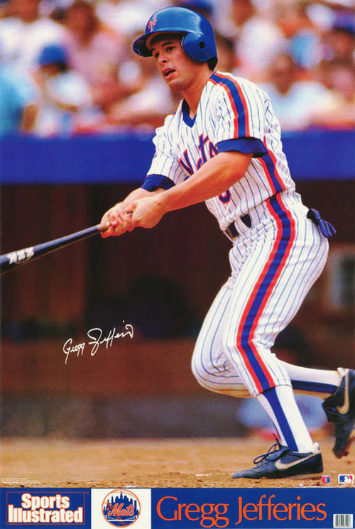 Gregg Jefferies Mets Baseball Batting Poster