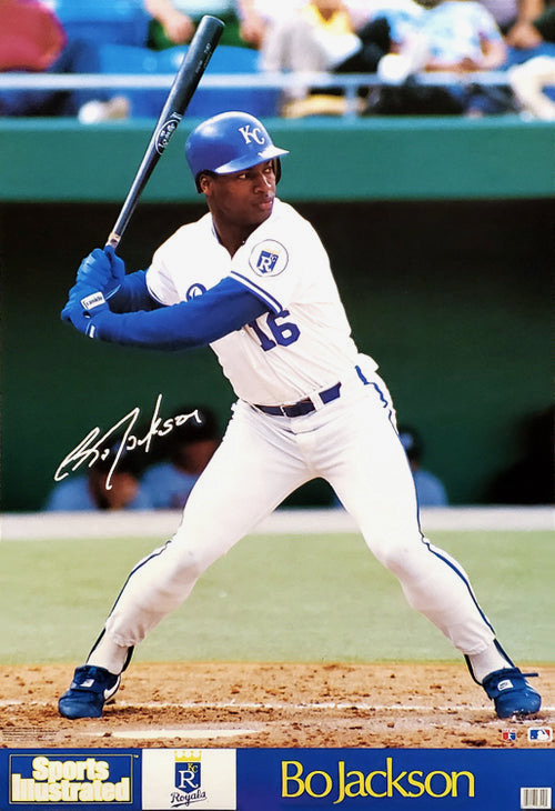 Bo Jackson Kansas City Royals Baseball Action Print