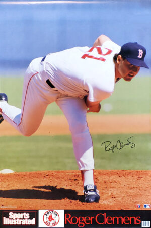Roger Clemens Boston Red Sox Baseball Action Poster