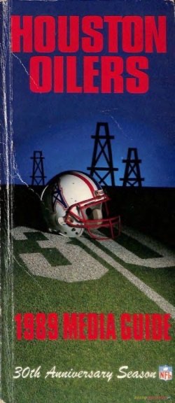 Houston Oilers 1989 Media Guide