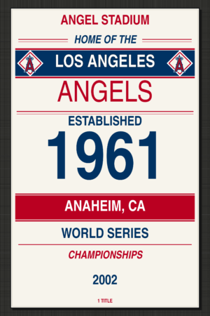 Los Angeles Angels 2002 World Series Championship Wall Art
