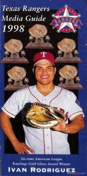 1998 Texas Rangers Media Guide Ivan Rodriguez Cover