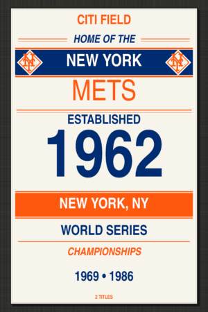 New York Mets Citi Field 1962 World Series Poster