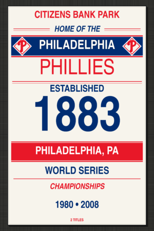 Philadelphia Baseball World Series Championships Wall Art