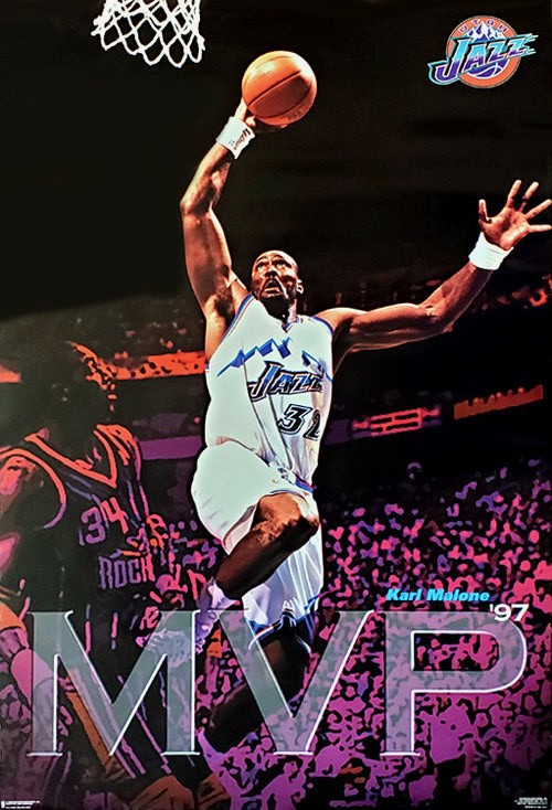 Karl Malone Jazz MVP Basketball Wall Art