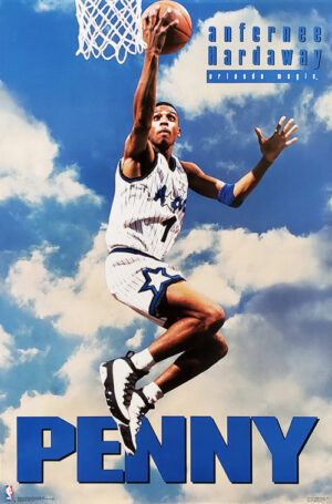Penny Hardaway Orlando Basketball Action Poster