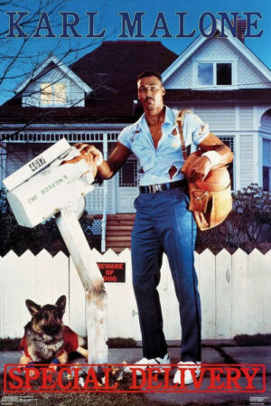 Karl Malone Special Delivery Basketball Poster
