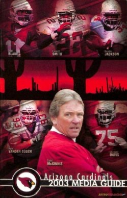 Arizona Cardinals 2003 Media Guide Football Program