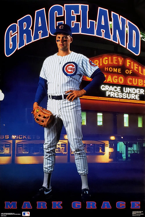 Mark Grace Chicago Cubs Wrigley Field Baseball Poster