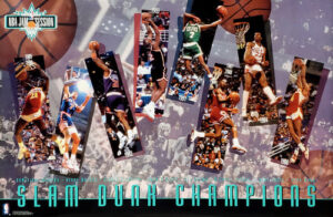 Slam Dunk Champions Basketball Collage Poster