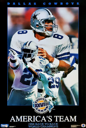 Dallas Cowboys 1994 Back-to-Back World Champions Poster
