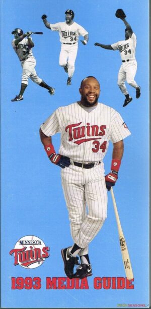 1993 Minnesota Twins Baseball Media Guide Featuring #34