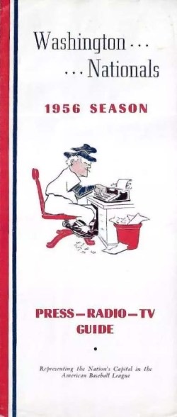 Washington Nationals 1956 Season Press-Radio-TV Guide